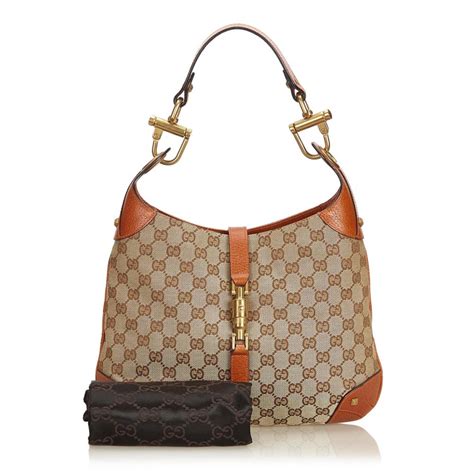 vintage brown leather gucci bag